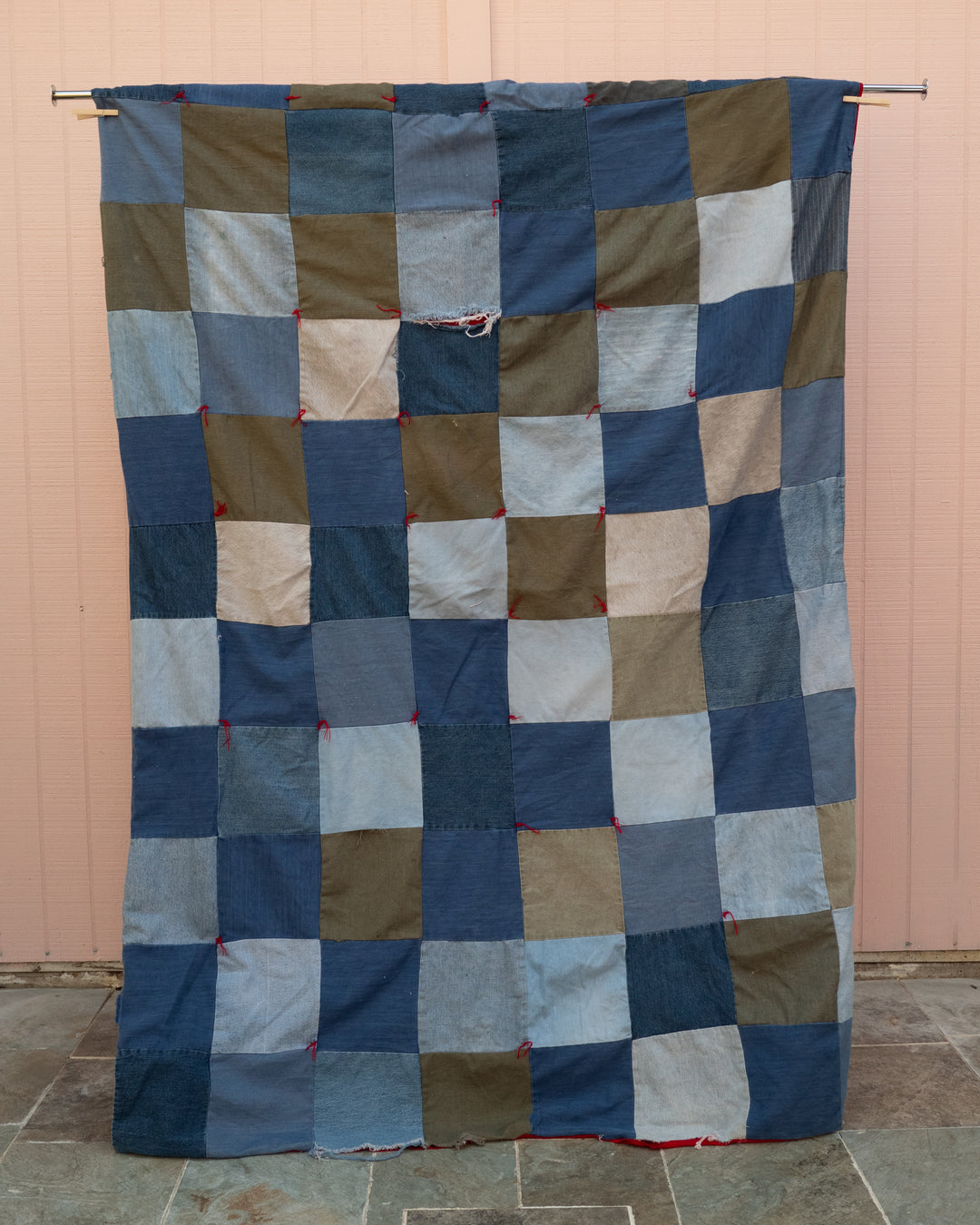 Denim Square Quilt Chore Coat