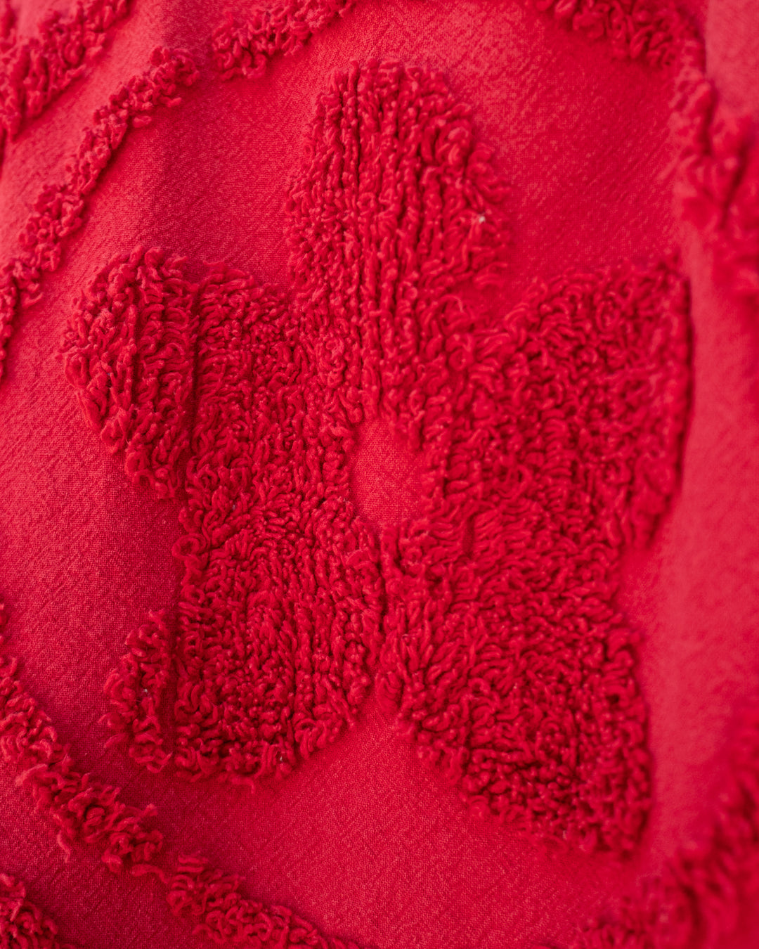 Red Chenille Blanket Chore Coat