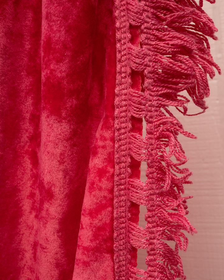 Fuchsia Velvet Blanket Half Snap Pullover