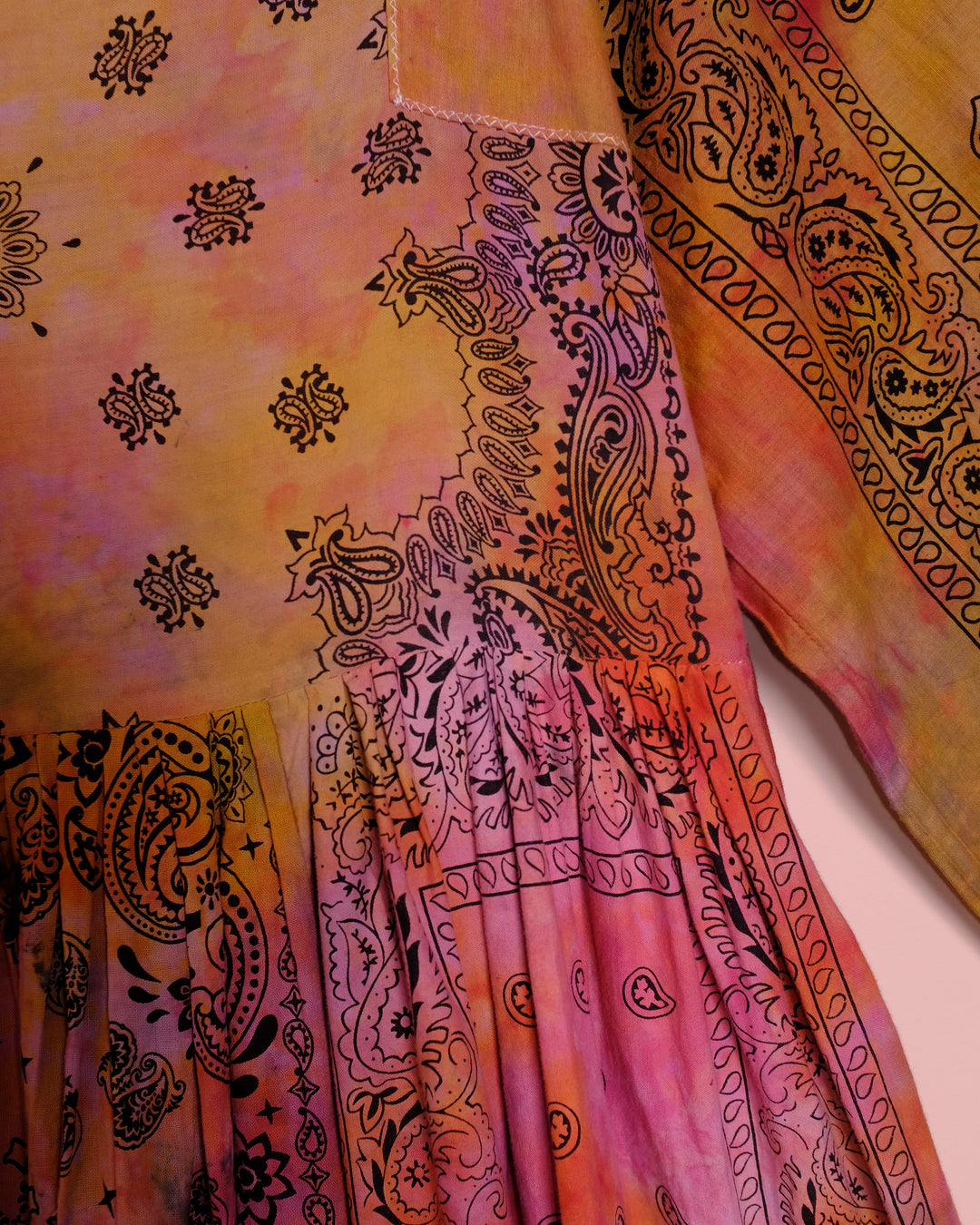 Tie Dye Maxi Bandana Dress, S