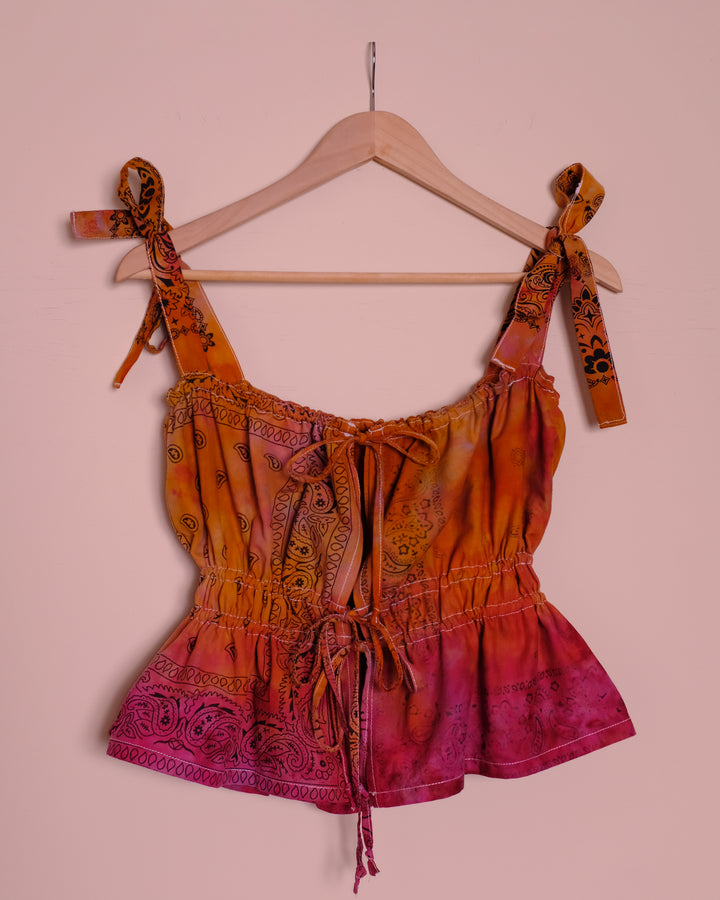 Tie Dye Bartlette Peplum, S