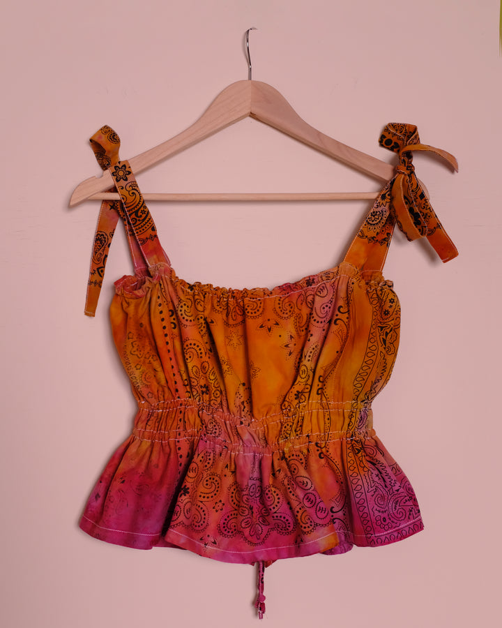 Tie Dye Bartlette Peplum, S