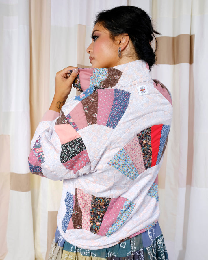 Fancy Fence Quilt Half Snap Pullover