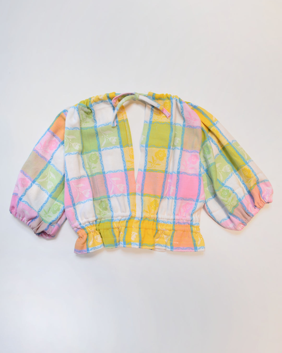 Pastel Plaid Graham Top, L