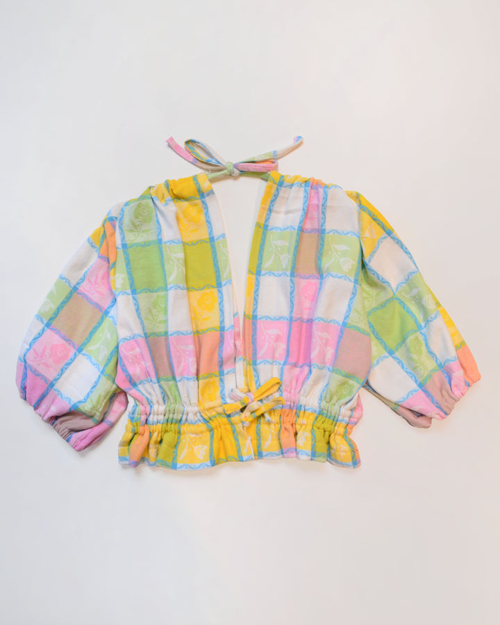 Pastel Plaid Graham Top, L