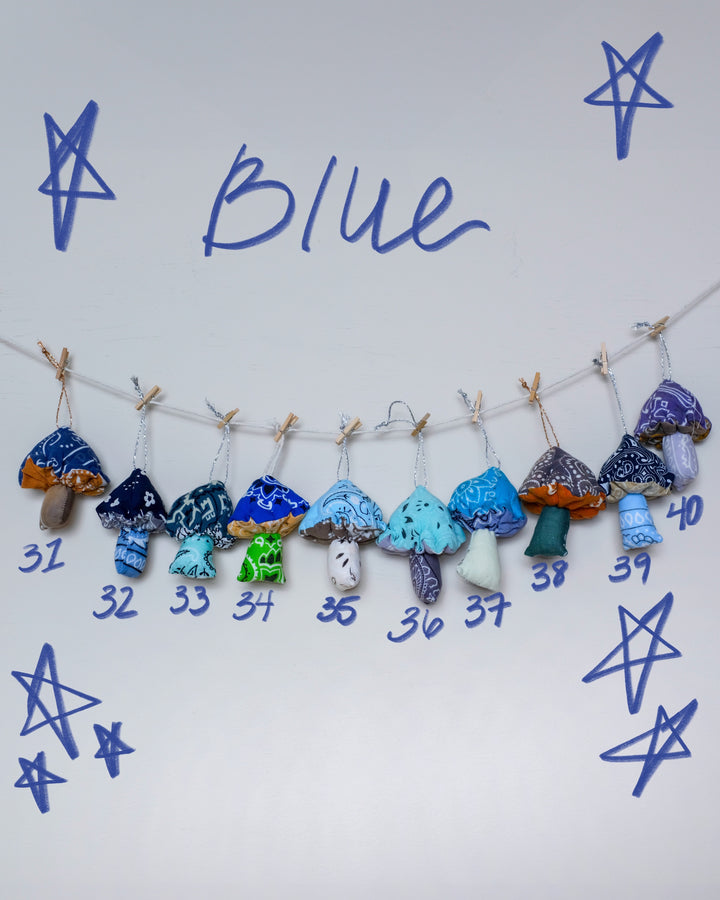 Mushroom Ornament - Blues