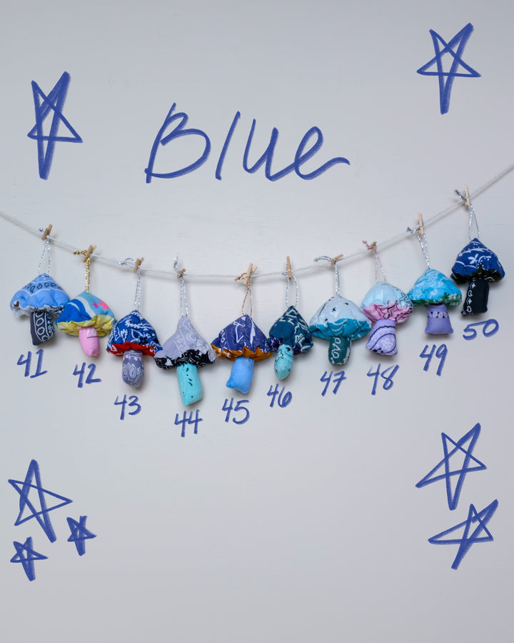 Mushroom Ornament - Blues