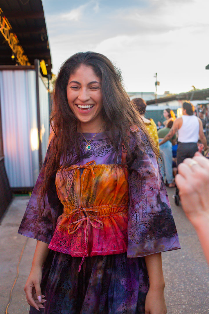 Tie Dye Bartlette Peplum, S