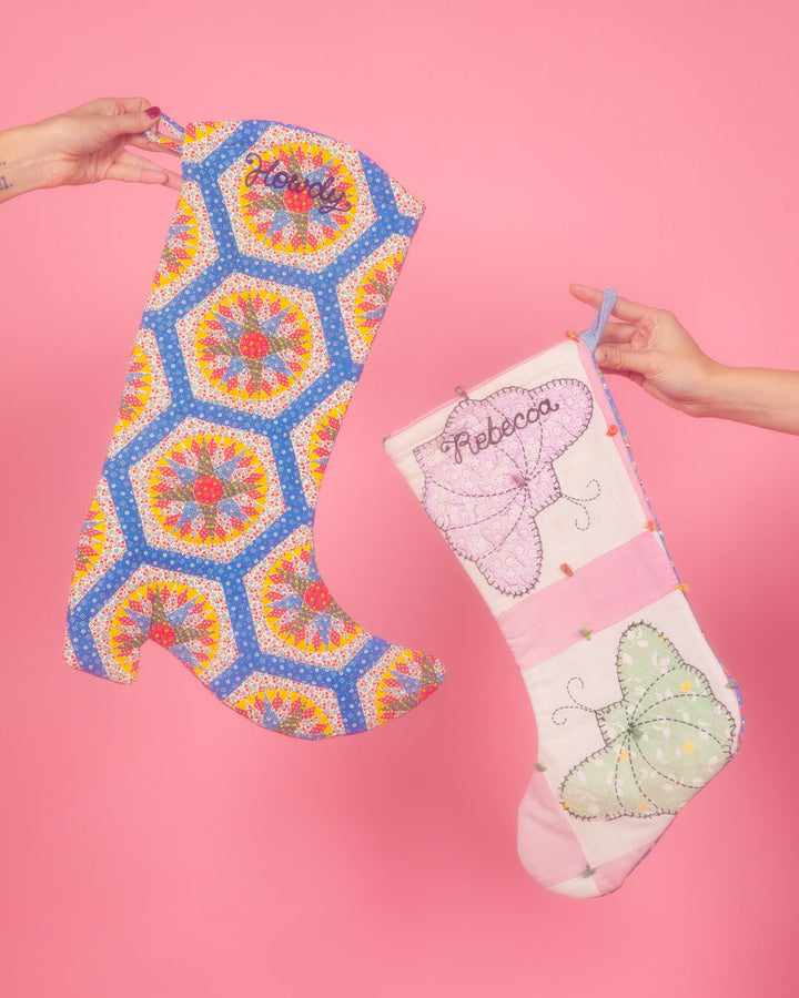 Daisy Quilt Boot Stocking