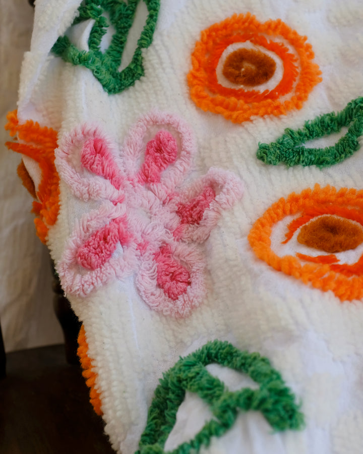 Flower Chenille Blanket Robe Coat