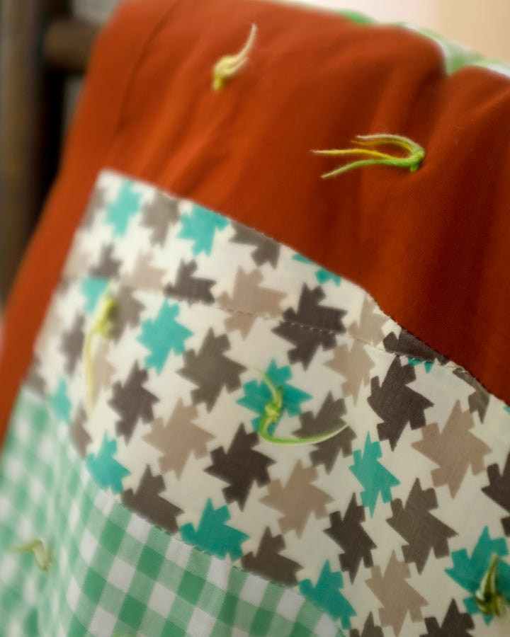 Rail Fence Quilt Overalls