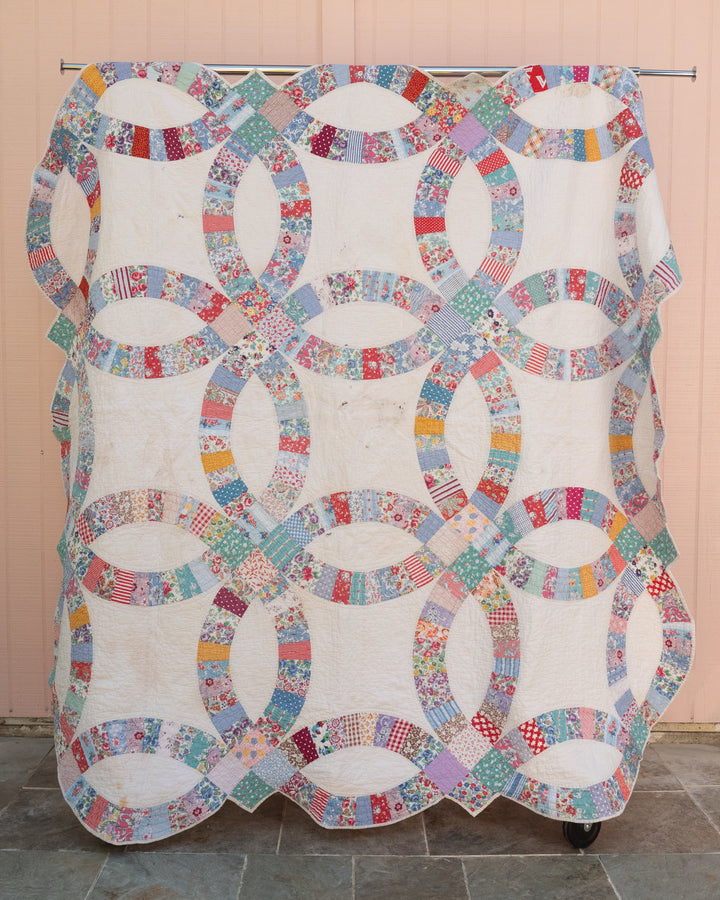 Double Wedding Ring Quilt Overalls