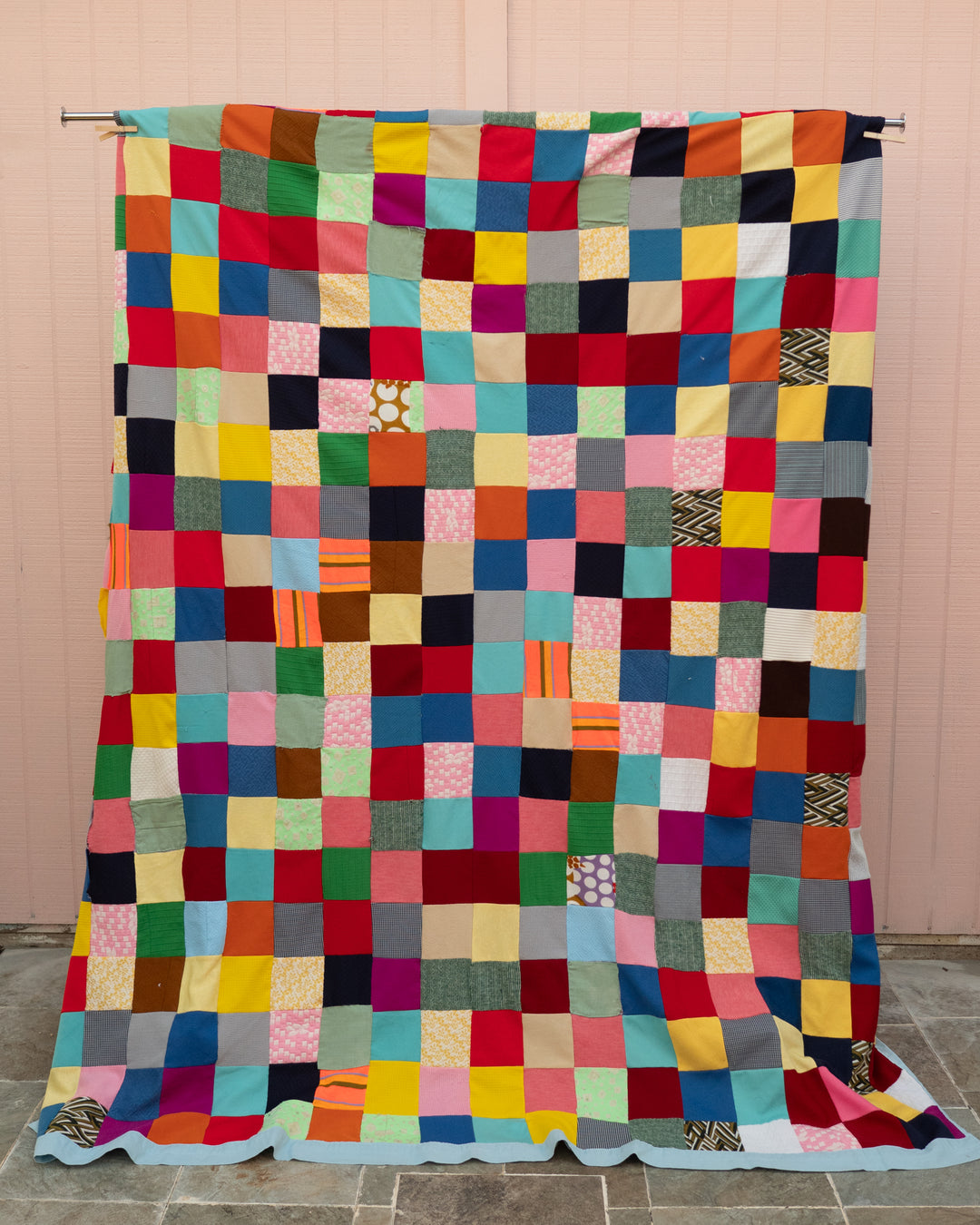 Patchwork Polyester Quilt Overalls