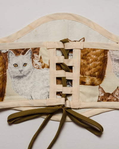 custom kitty cat corset belt